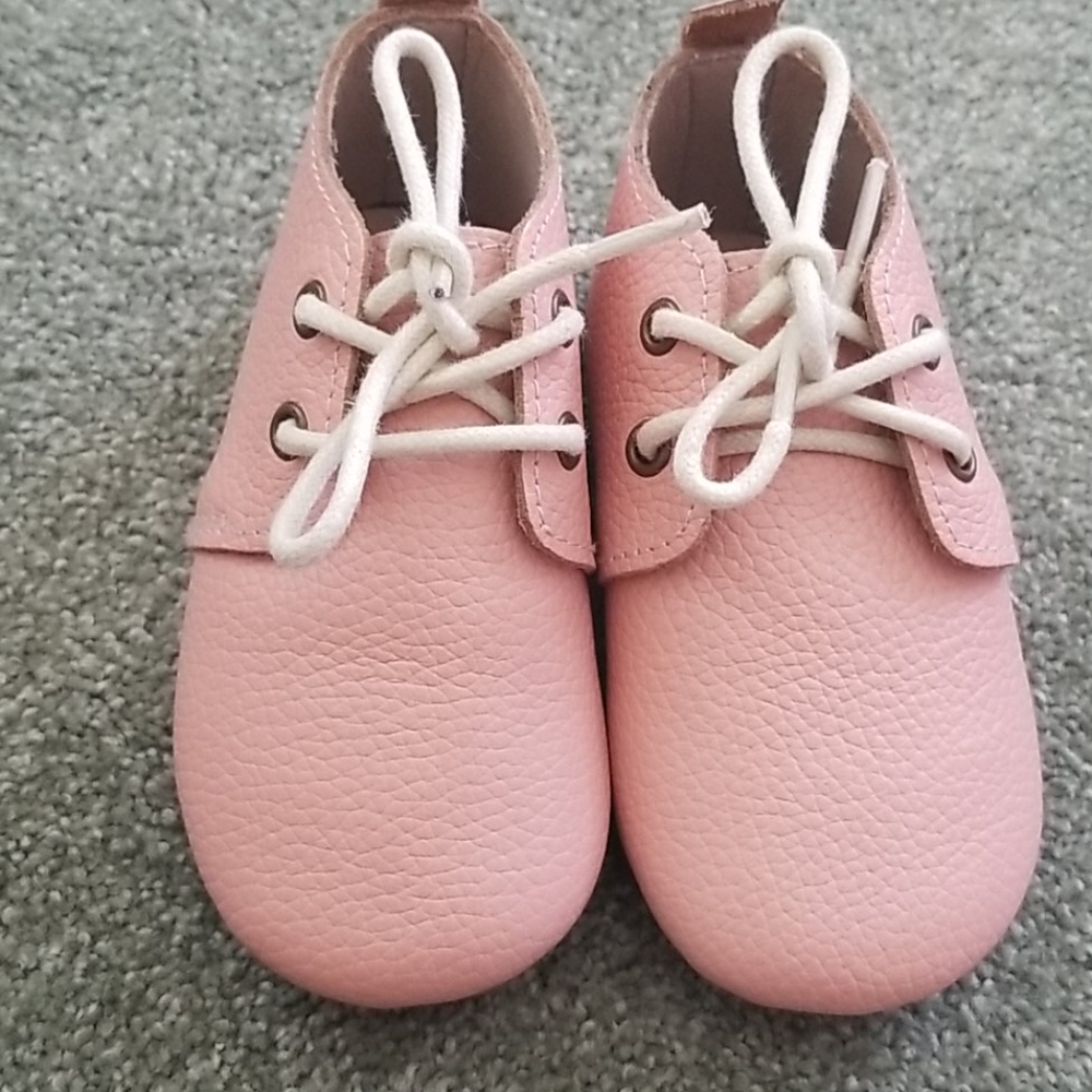 Monkey Feet pink shoes 12-18 months